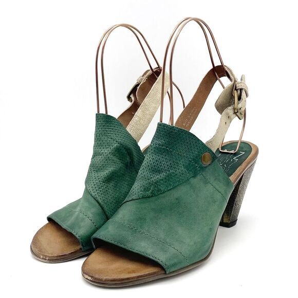Miz Mooz Millicent Emerald Green Leather Slingback Sandals Size EU 41 US 9.5-10 - Picture 6 of 16